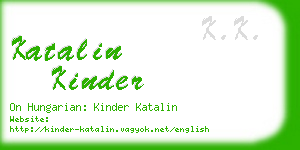 katalin kinder business card